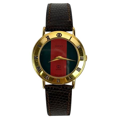 gucci watch leather|vintage gucci watch leather band.